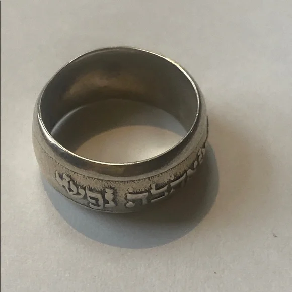 Vintage Sterling Jewish Ring size 5.5 - Picture 2 of 8